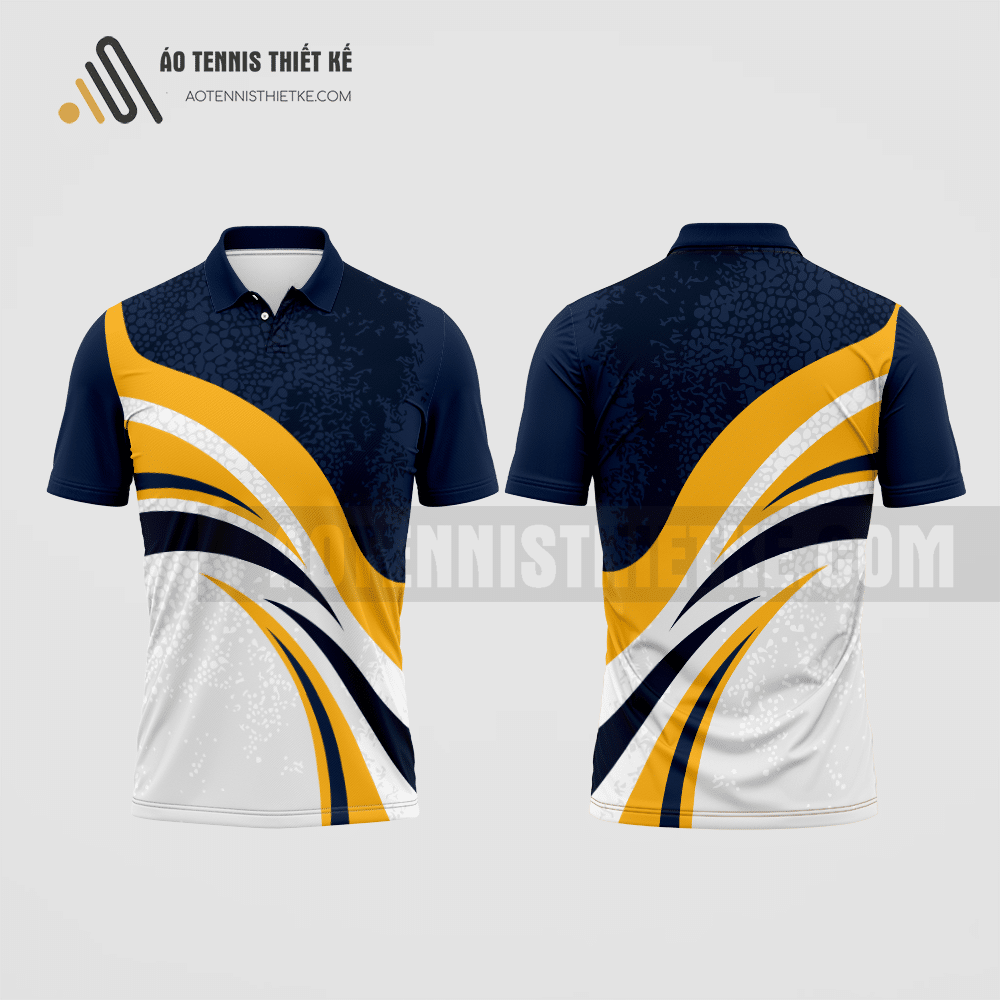 Mẫu áo giải tennis câu lạc bộ Giồng Trôm màu vàng tự thiết kế ATNTK490