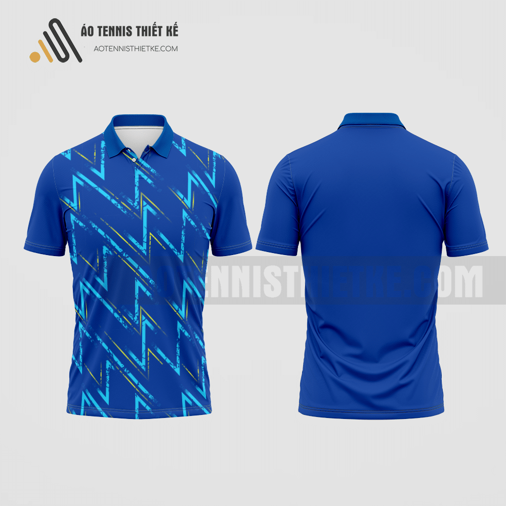 Mẫu áo quần vợt câu lạc bộ Dương Minh Châu màu xanh thiết kế nam ATNTK472