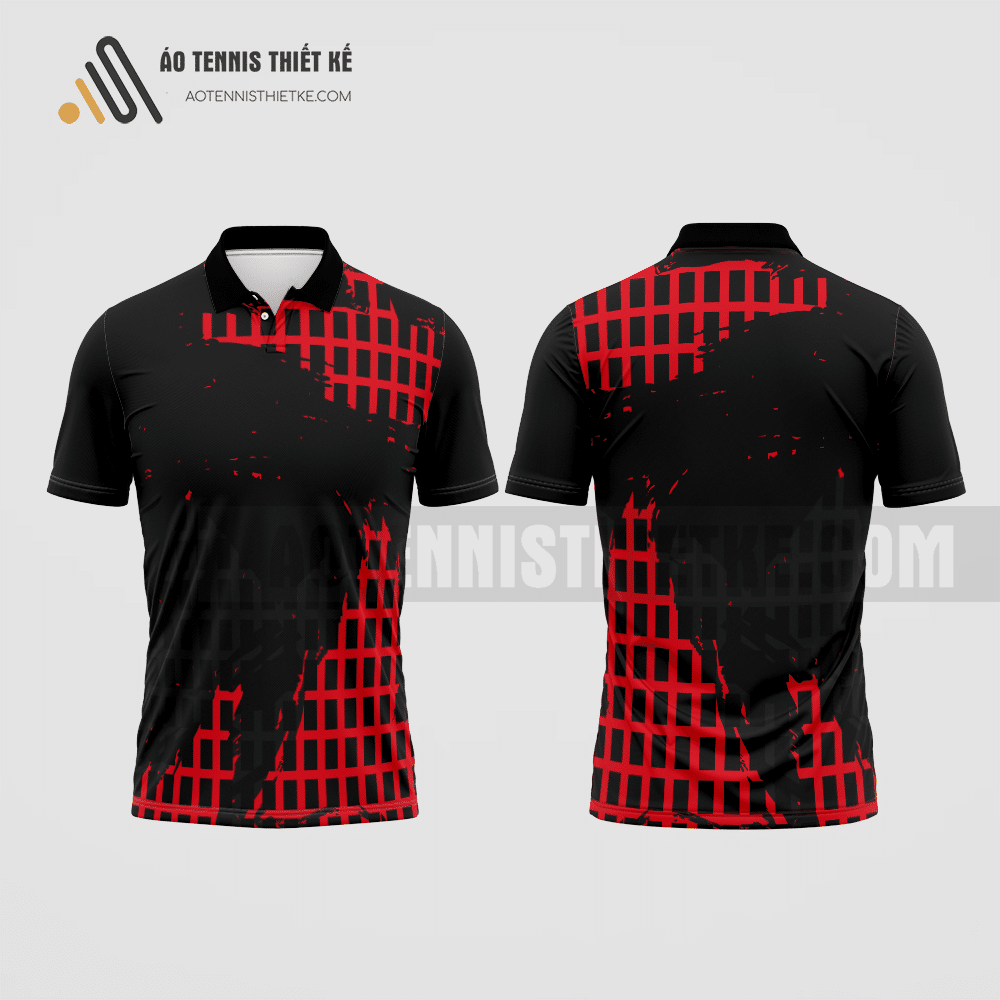 Mẫu áo tennis có cổ câu lạc bộ Bình Giang màu đỏ thiết kế chất lượng ATNTK324
