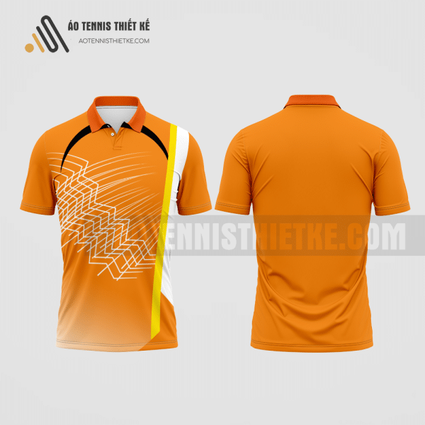 Mẫu áo tennis có cổ câu lạc bộ Đakrông màu cam thiết kế chính hãng ATNTK414