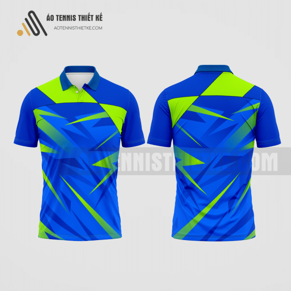 Mẫu áo tennis có cổ câu lạc bộ Định Quán màu xanh biển thiết kế chất lượng ATNTK444