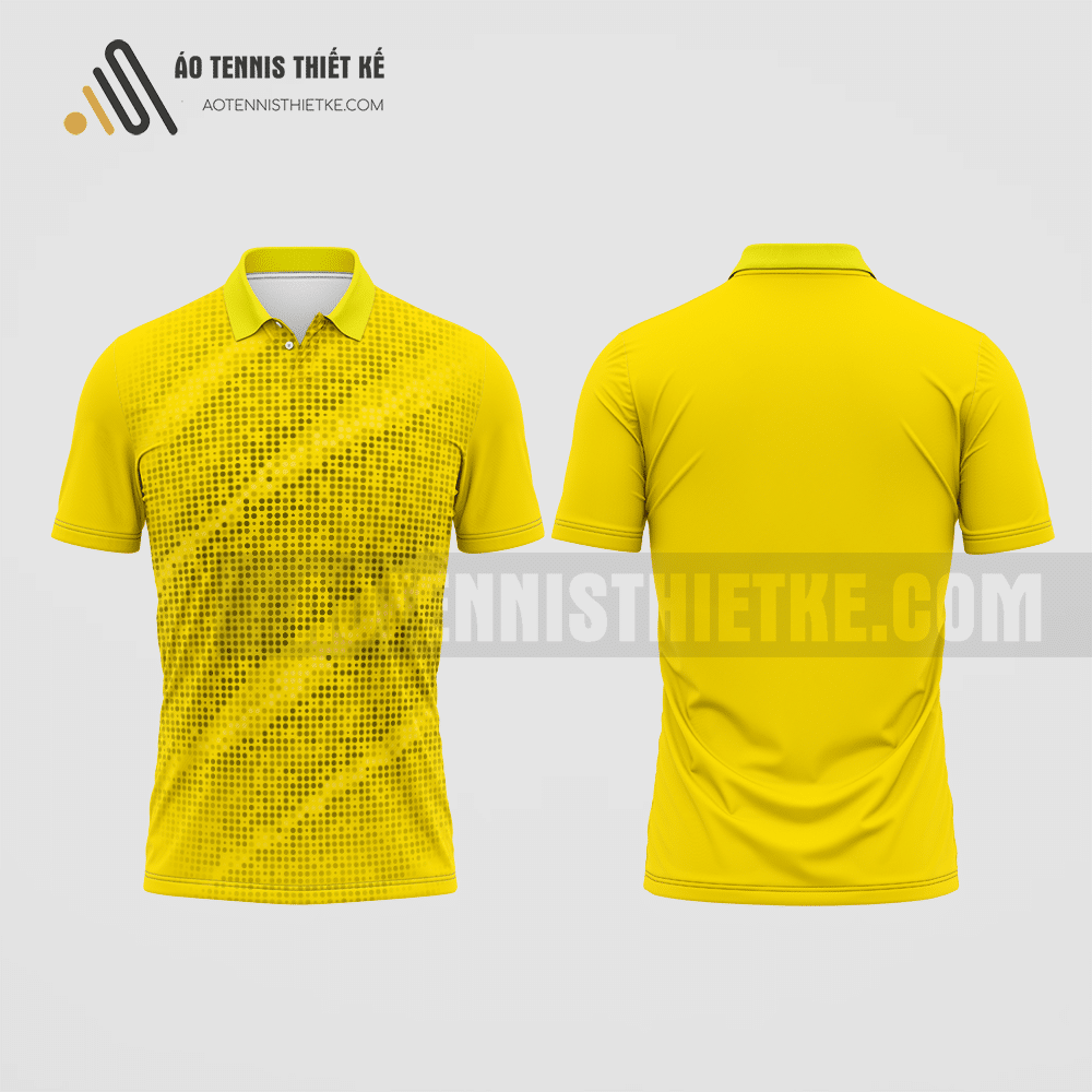 Mẫu áo tennis có cổ câu lạc bộ Đông Sơn màu vàng thiết kế tốt nhất ATNTK459