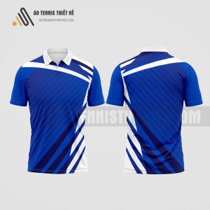 Mẫu áo tennis nam câu lạc bộ Chợ Tình màu xanh biển tự thiết kế ATNTK394
