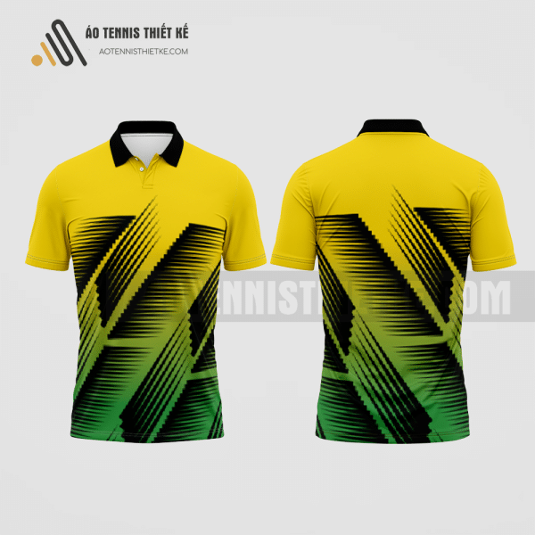 Mẫu áo tennis nam câu lạc bộ Đông Hòa màu vàng tự thiết kế ATNTK454