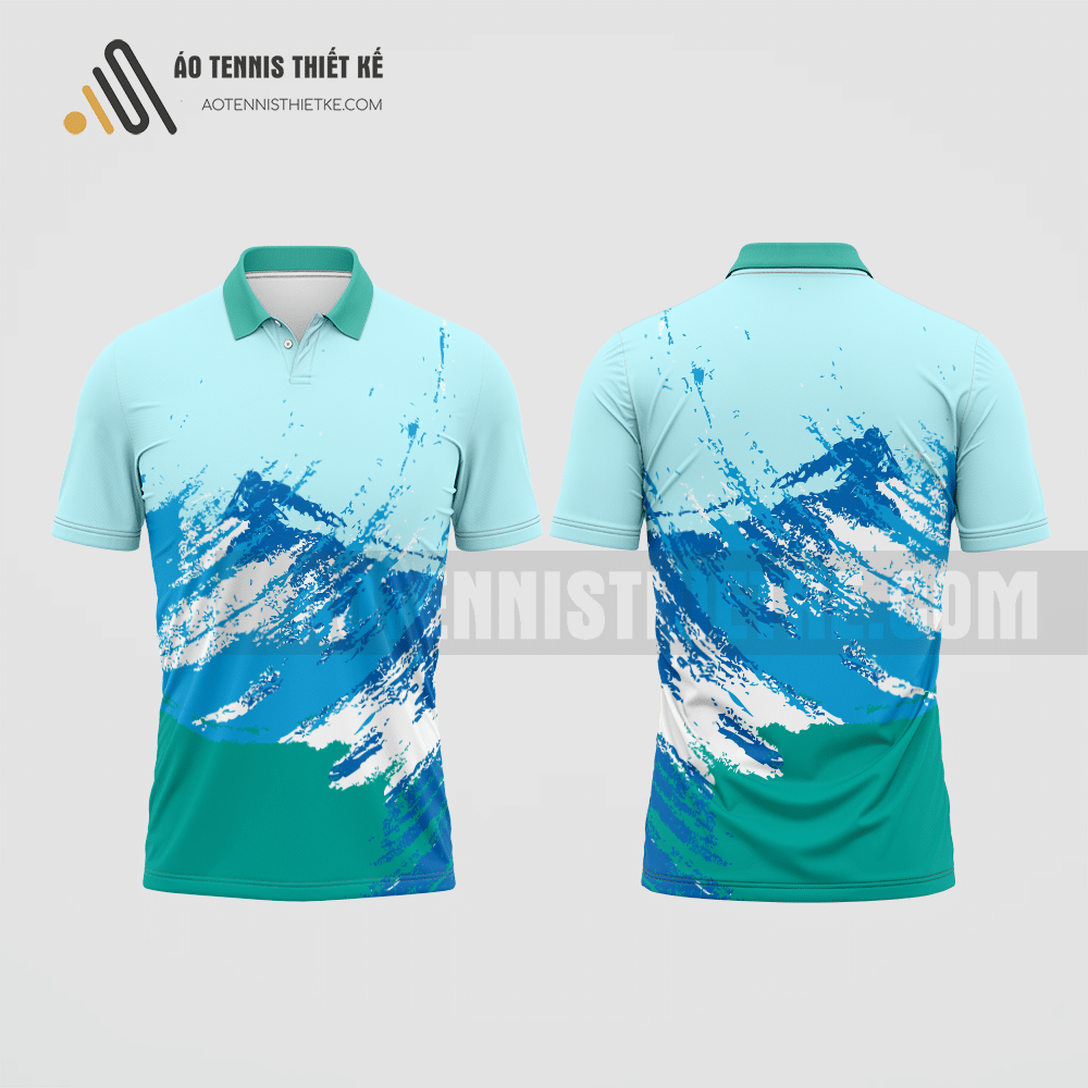Mẫu áo thi đấu quần vợt câu lạc bộ Cát Hải màu xanh ngọc thiết kế độc ATNTK368