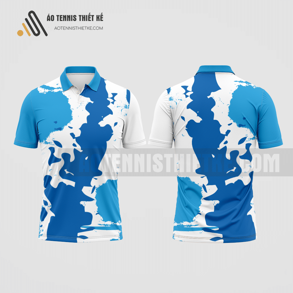 Mẫu áo thun tennis câu lạc bộ Cần Giuộc màu xanh da trời thiết kế chất lượng ATNTK360