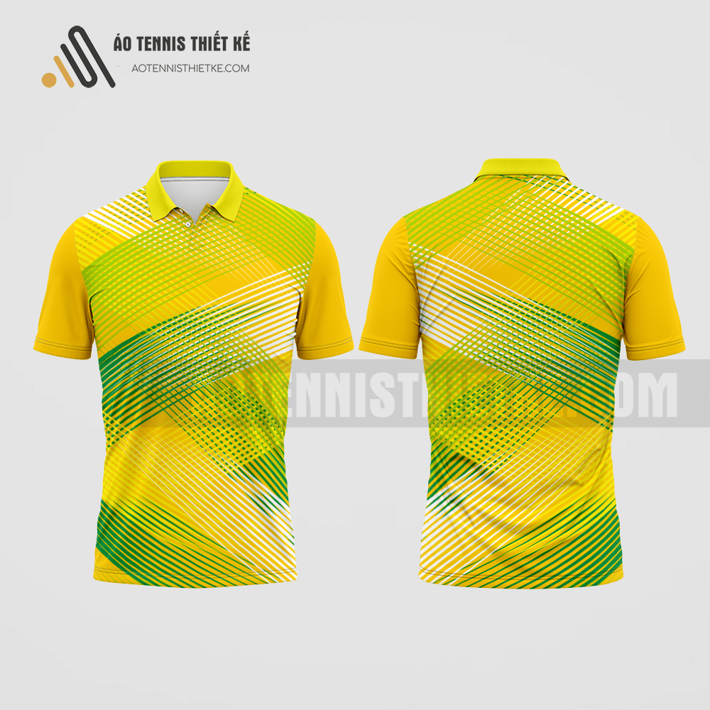 Mẫu áo thun tennis câu lạc bộ Châu Phú màu vàng thiết kế tốt nhất ATNTK375