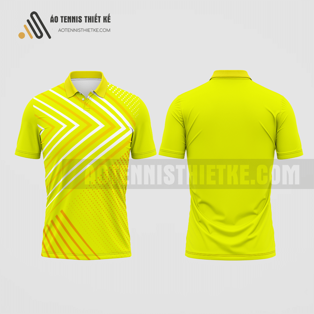 Mẫu áo thun tennis câu lạc bộ Chợ Đồn màu vàng thiết kế chính hãng ATNTK390