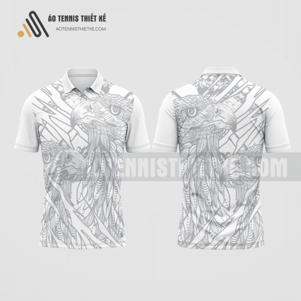 Mẫu áo thun tennis câu lạc bộ Đăk Glei màu trắng thiết kế chất lượng ATNTK420