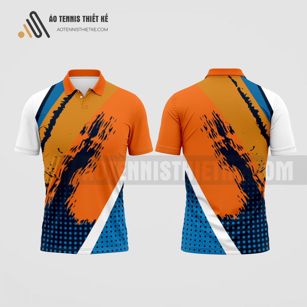 Mẫu áo thun tennis câu lạc bộ Đống Đa màu cam thiết kế chính hãng ATNTK450
