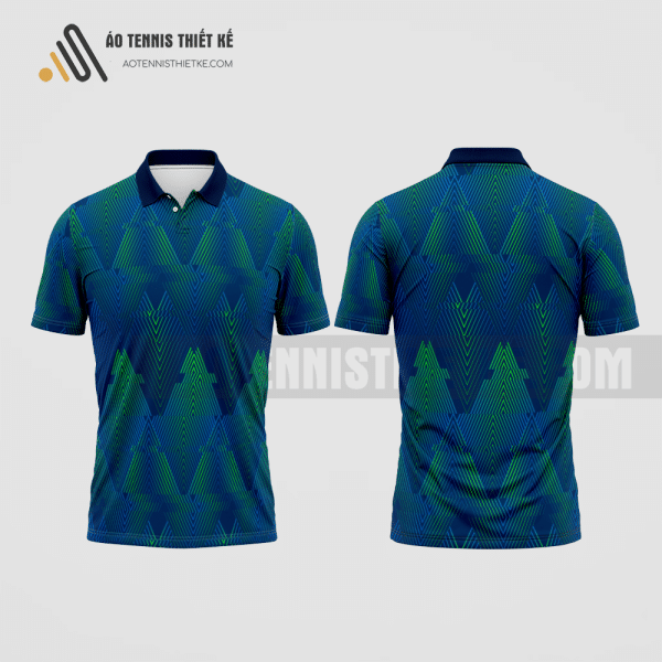Mẫu áo thun tennis câu lạc bộ Đức Hòa màu xanh thiết kế lạ ATNTK465