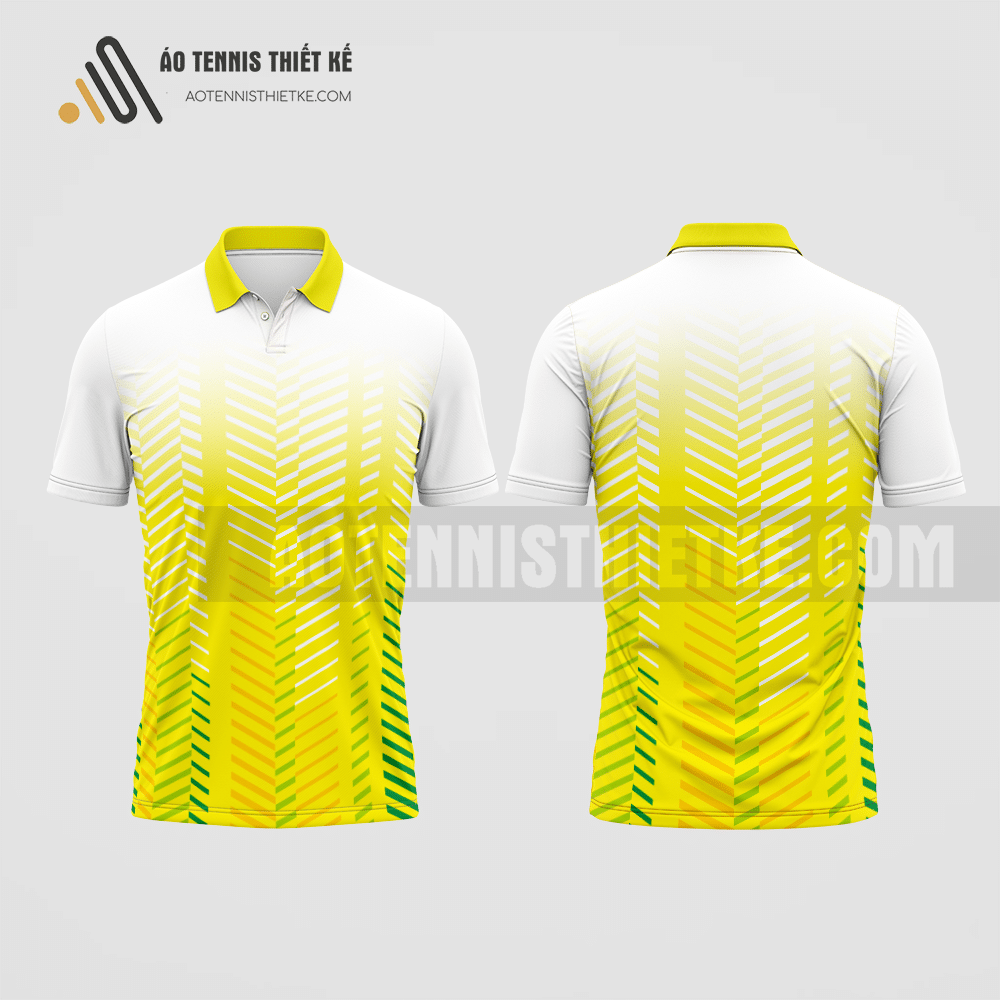 Mẫu quần áo đánh tennis câu lạc bộ Châu Thành màu vàng thiết kế lạ ATNTK381