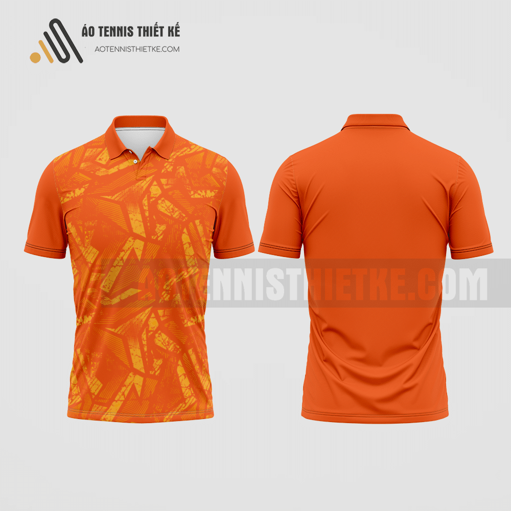 Mẫu quần áo tennis câu lạc bộ Hạ Lang màu cam thiết kế độc ATNTK500