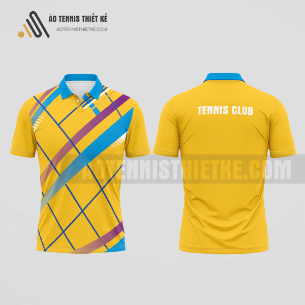 Mẫu áo chơi tennis câu lạc bộ Hải Lăng màu vàng thiết kế độc ATNTK512