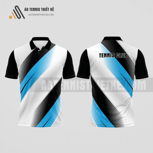 Mẫu áo chơi tennis câu lạc bộ Lập Thạch màu đen thiết kế sáng tạo ATNTK602