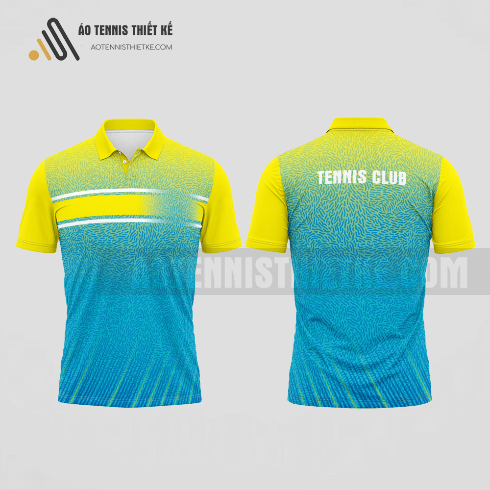 Mẫu áo chơi tennis câu lạc bộ Long Thành màu xanh da trời thiết kế tiêu chuẩn ATNTK617