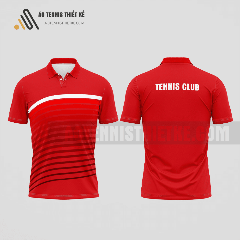 Mẫu áo chơi tennis câu lạc bộ Ninh Hải màu đỏ thiết kế mới mẻ ATNTK694