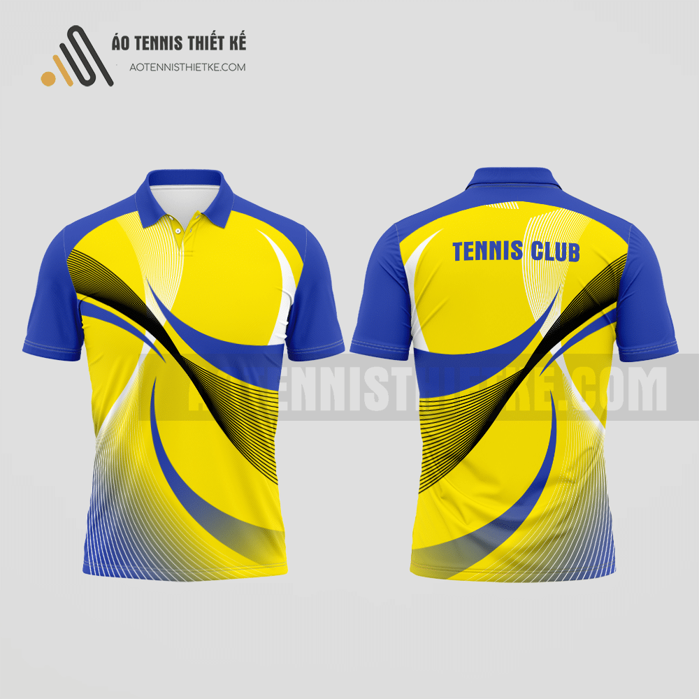 Mẫu áo chơi tennis câu lạc bộ Sóc Sơn màu vàng thiết kế tiên tiến ATNTK769