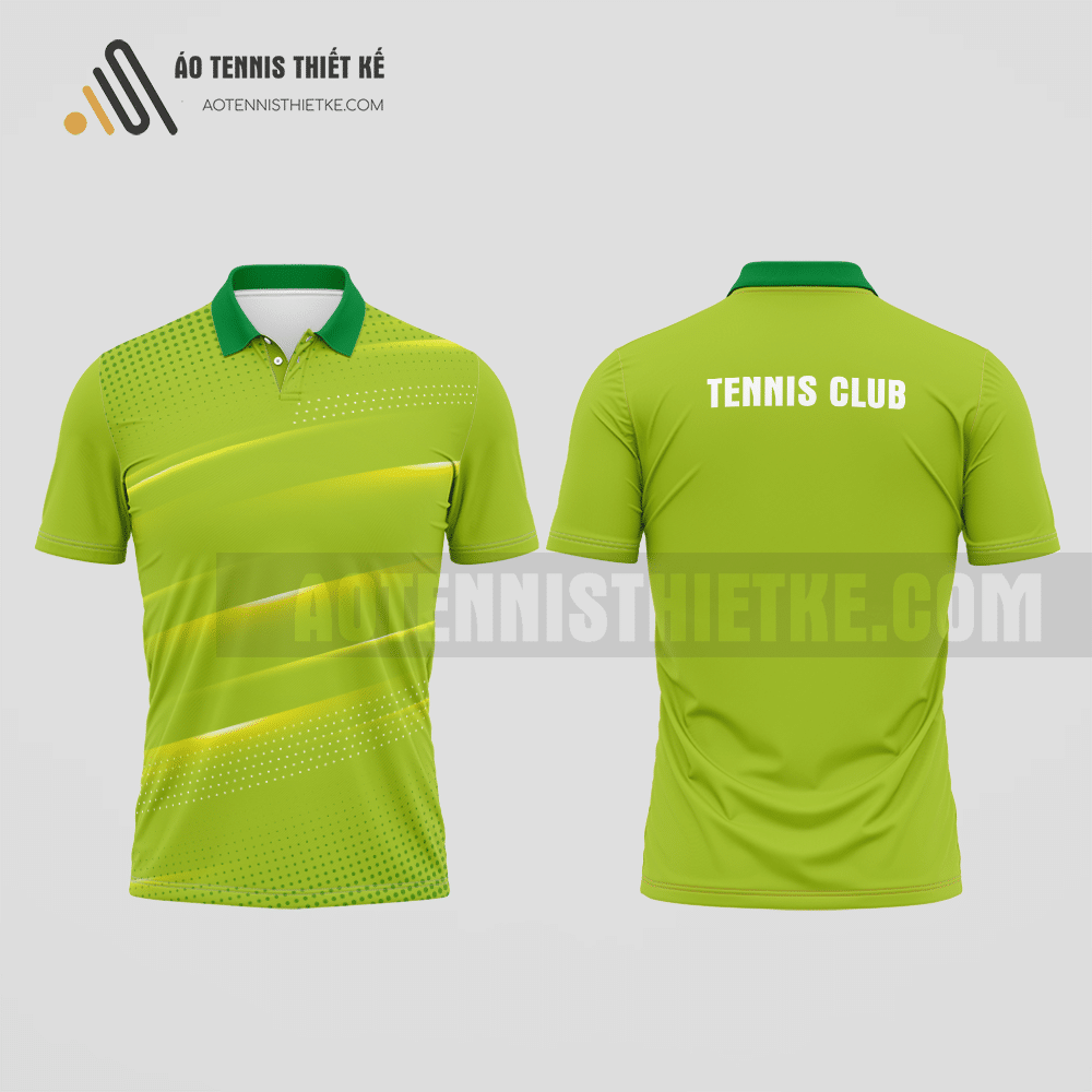 Mẫu áo chơi tennis câu lạc bộ Thăng Bình màu xanh lá mạ thiết kế hiện đại ATNTK829