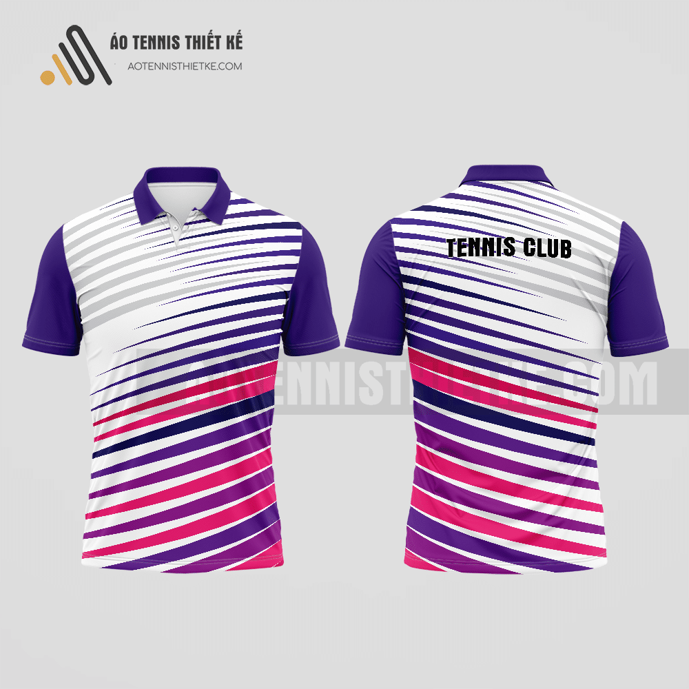 Mẫu áo chơi tennis câu lạc bộ Yên Thủy màu tím thiết kế cá nhân ATNTK964
