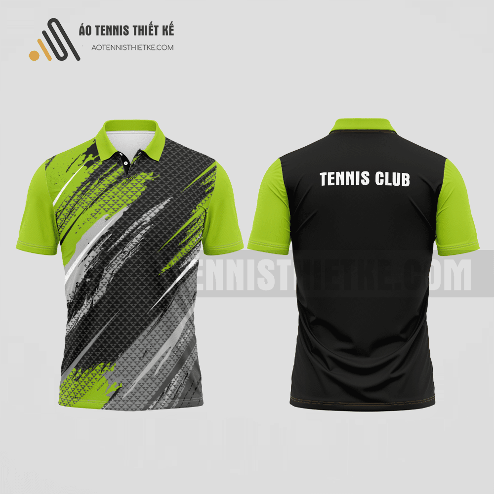 Mẫu áo đấu tennis câu lạc bộ Hải Châu màu xanh cốm thiết kế nam ATNTK508