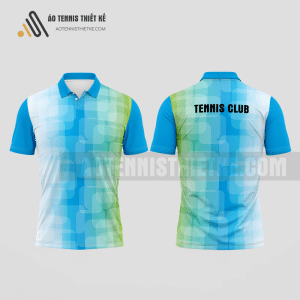 Mẫu áo đấu tennis câu lạc bộ Hoa Lư màu xanh da trời thiết kế đẹp ATNTK523