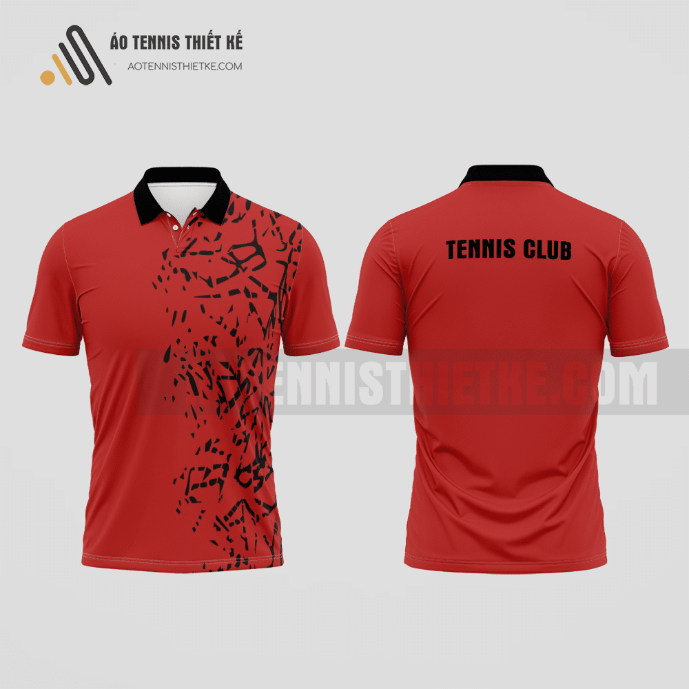 Mẫu áo đấu tennis câu lạc bộ Hớn Quản màu đỏ thiết kế sáng tạo ATNTK538