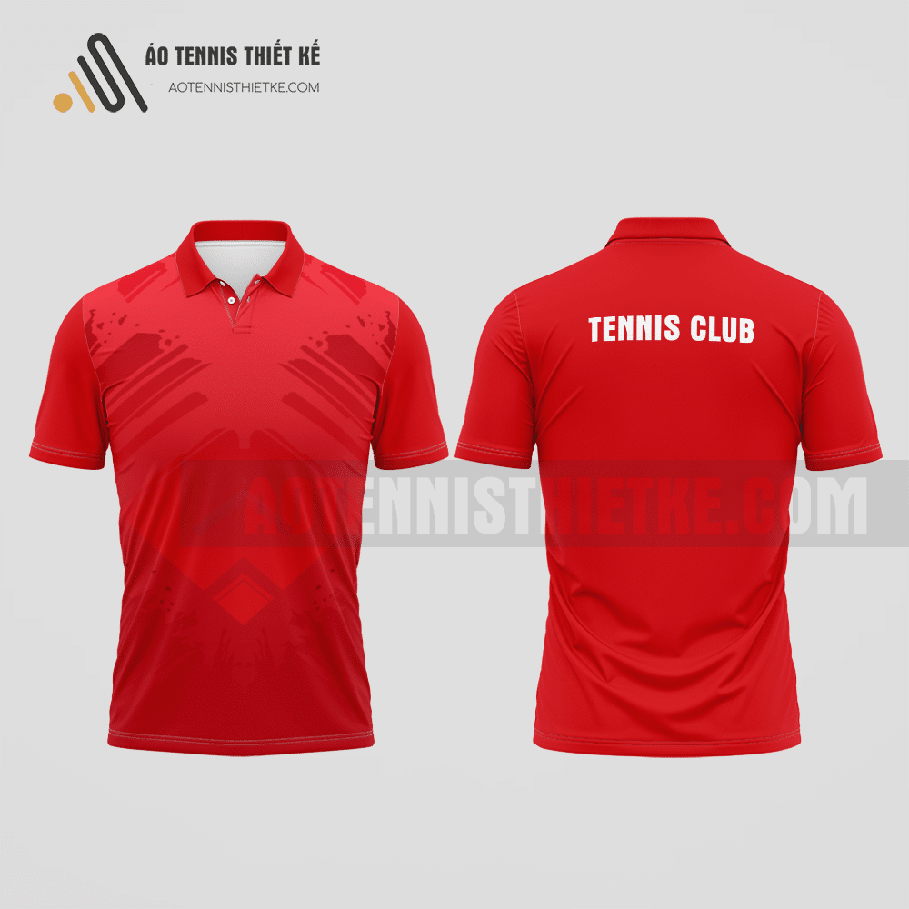 Mẫu áo đấu tennis câu lạc bộ Như Thanh màu đỏ thiết kế nữ ATNTK690