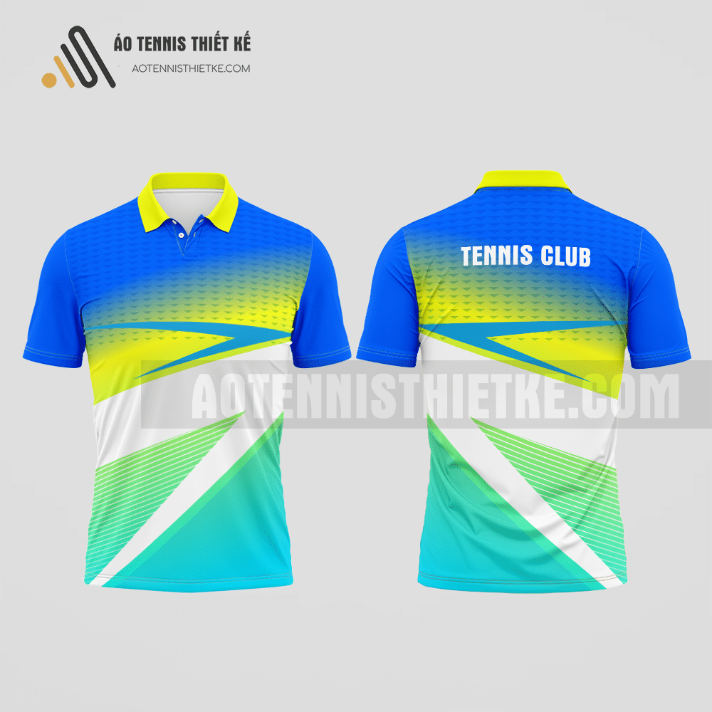 Mẫu áo đấu tennis câu lạc bộ Sa Thầy màu xanh dương thiết kế hiện đại ATNTK765