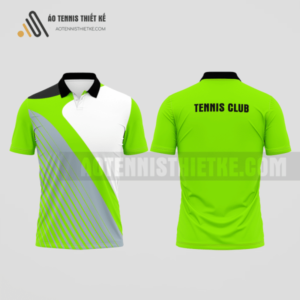 Mẫu áo đấu tennis câu lạc bộ Sông Cầu màu xanh cốm thiết kế xu hướng ATNTK780