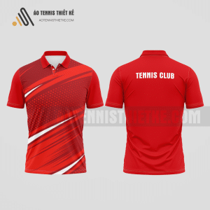 Mẫu áo đấu tennis câu lạc bộ Thanh Ba màu đỏ thiết kế chính hãng ATNTK975