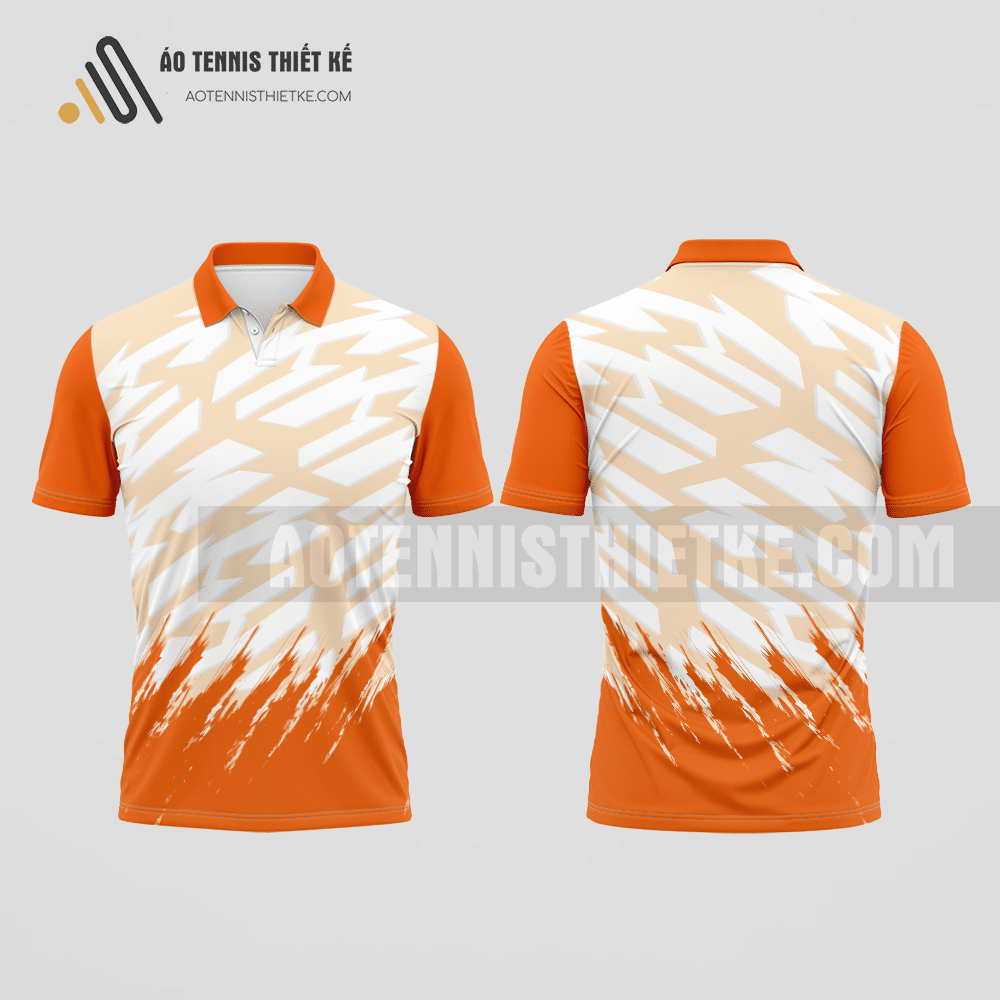 Mẫu áo đấu tennis câu lạc bộ Thanh Xuân màu cam thiết kế đa chức năng ATNTK990