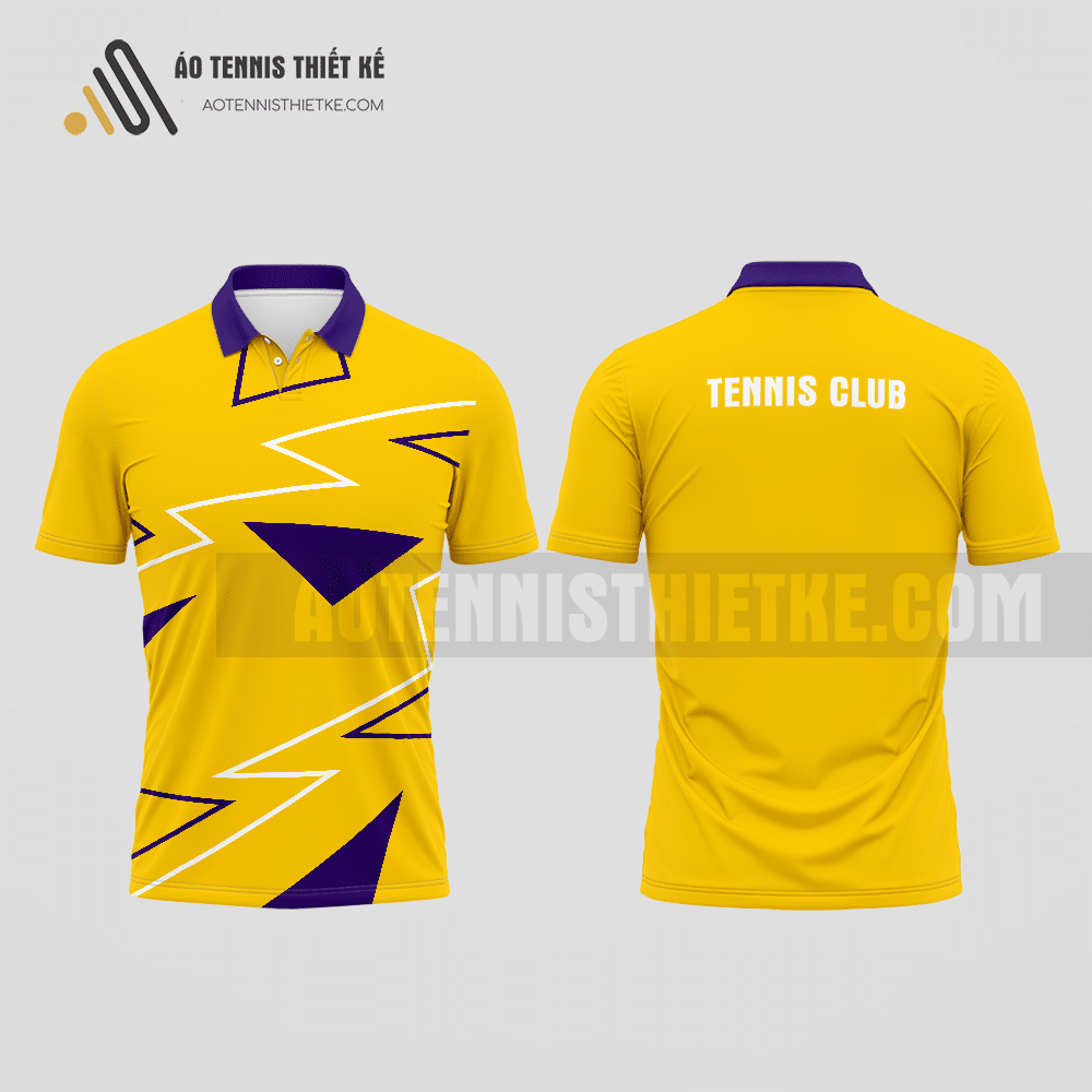 Mẫu áo đấu tennis câu lạc bộ Tuy Phong màu vàng thiết kế chất lượng ATNTK900