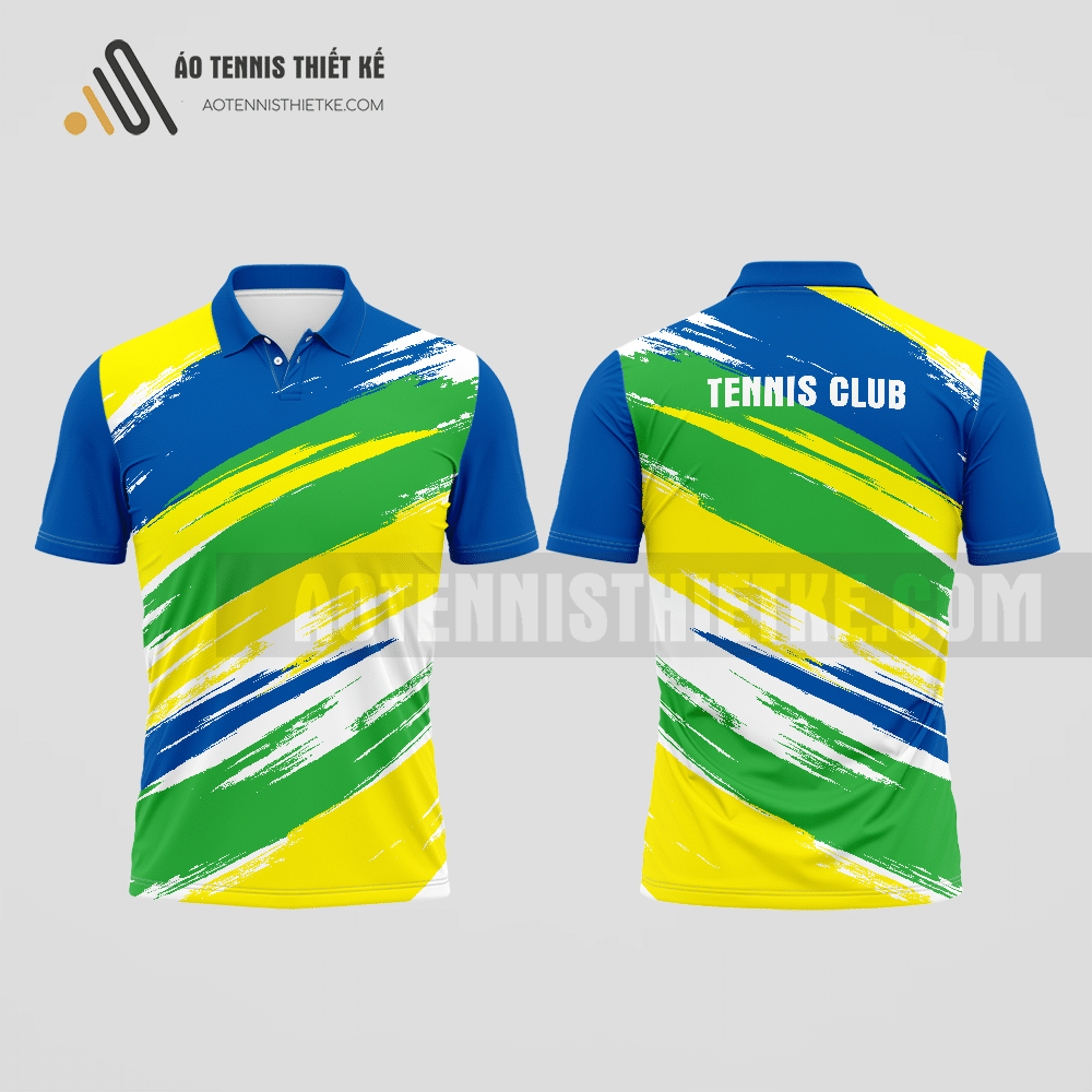 Mẫu áo đấu tennis câu lạc bộ Yên Phong màu vàng thiết kế tiện lợi ATNTK960