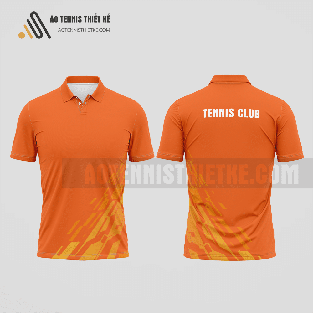 Mẫu áo giải tennis câu lạc bộ Hương Sơn màu cam thiết kế linh hoạt ATNTK550