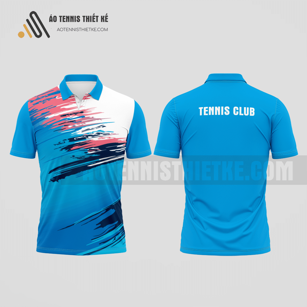 Mẫu áo giải tennis câu lạc bộ Mường Ảng màu xanh da trời thiết kế đa chức năng ATNTK642