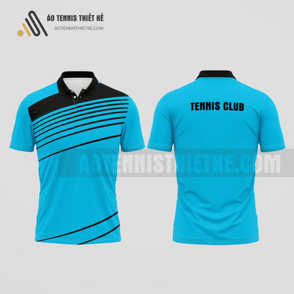 Mẫu áo giải tennis câu lạc bộ Na Rì màu xanh da trời thiết kế nam ATNTK657