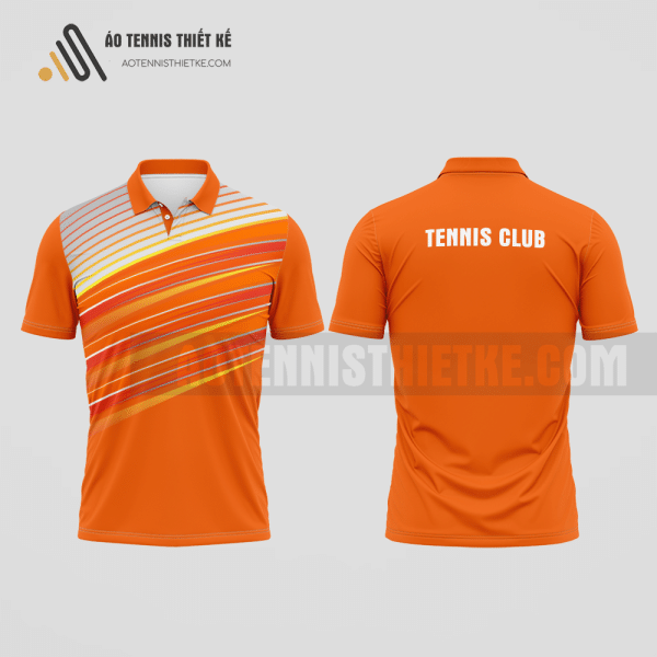 Mẫu áo giải tennis câu lạc bộ Ngân Sơn màu cam thiết kế tiết kiệm ATNTK672