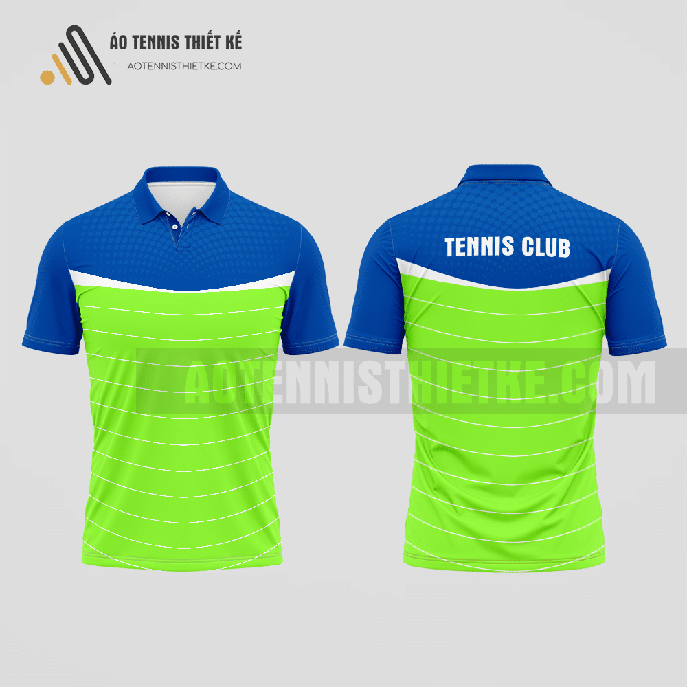 Mẫu áo giải tennis câu lạc bộ Tây Sơn màu xanh dương thiết kế thời trang ATNTK777