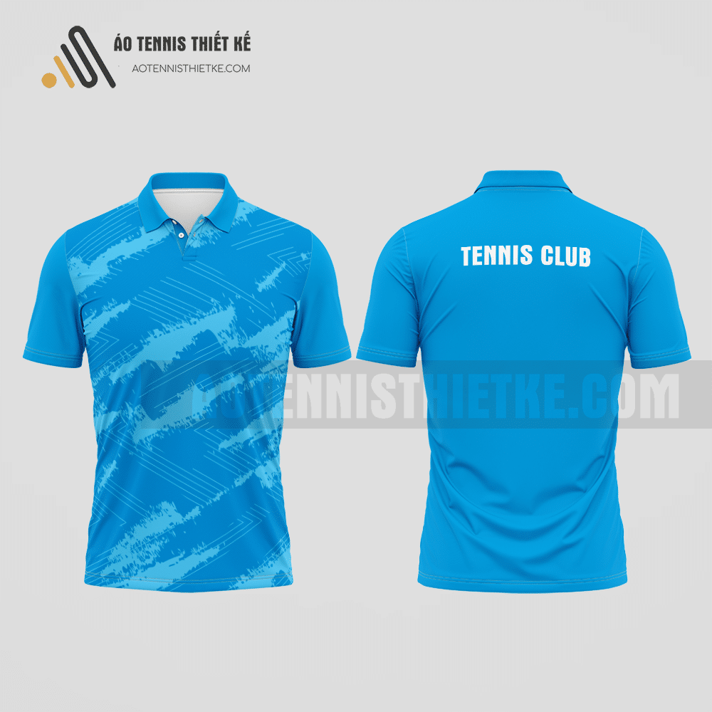 Mẫu áo giải tennis câu lạc bộ Vĩnh Hưng màu xanh da trời thiết kế tiết kiệm ATNTK927