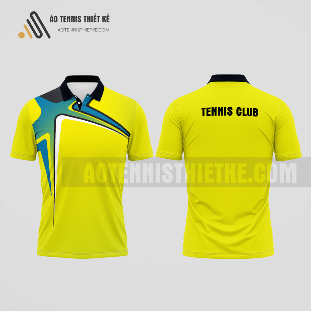 Mẫu áo giải tennis câu lạc bộ Yên Minh màu vàng thiết kế phong cách ATNTK957
