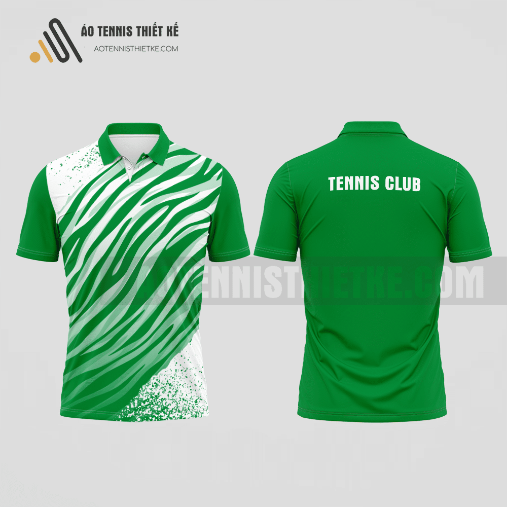 Mẫu áo polo tennis câu lạc bộ Kế Sách màu xanh lá tự thiết kế ATNTK558