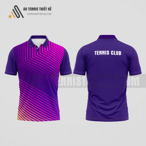 Mẫu áo polo tennis câu lạc bộ Kinh Môn màu tím thiết kế nổi bật ATNTK573