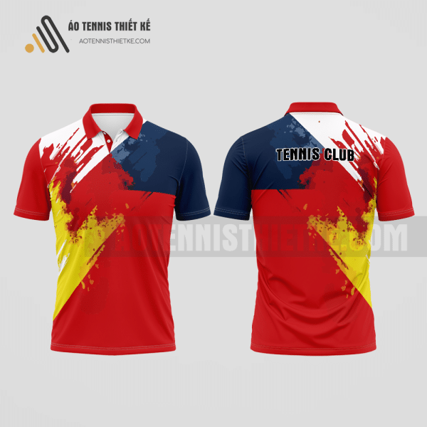 Mẫu áo polo tennis câu lạc bộ Ngô Quyền màu đỏ thiết kế đẹp ATNTK680