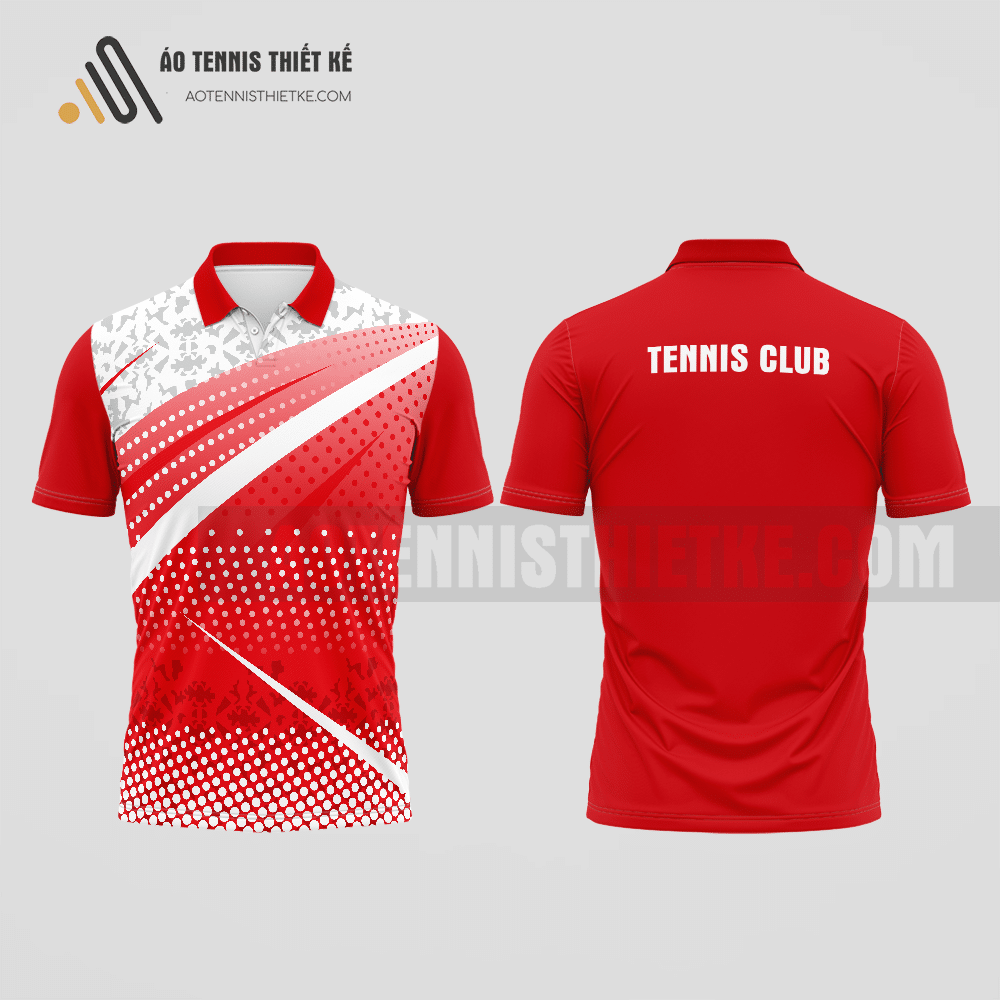 Mẫu áo polo tennis câu lạc bộ Tứ Kỳ màu đỏ thiết kế linh hoạt ATNTK890