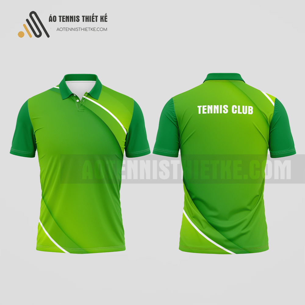 Mẫu áo polo tennis câu lạc bộ U Minh màu xanh lá thiết kế nữ ATNTK905