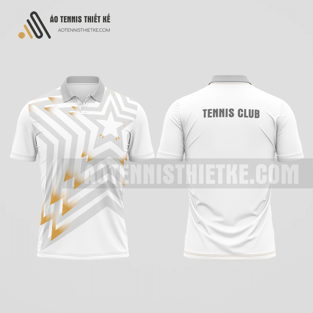 Mẫu áo quần vợt câu lạc bộ Hưng Yên màu trắng thiết kế tiết kiệm ATNTK547
