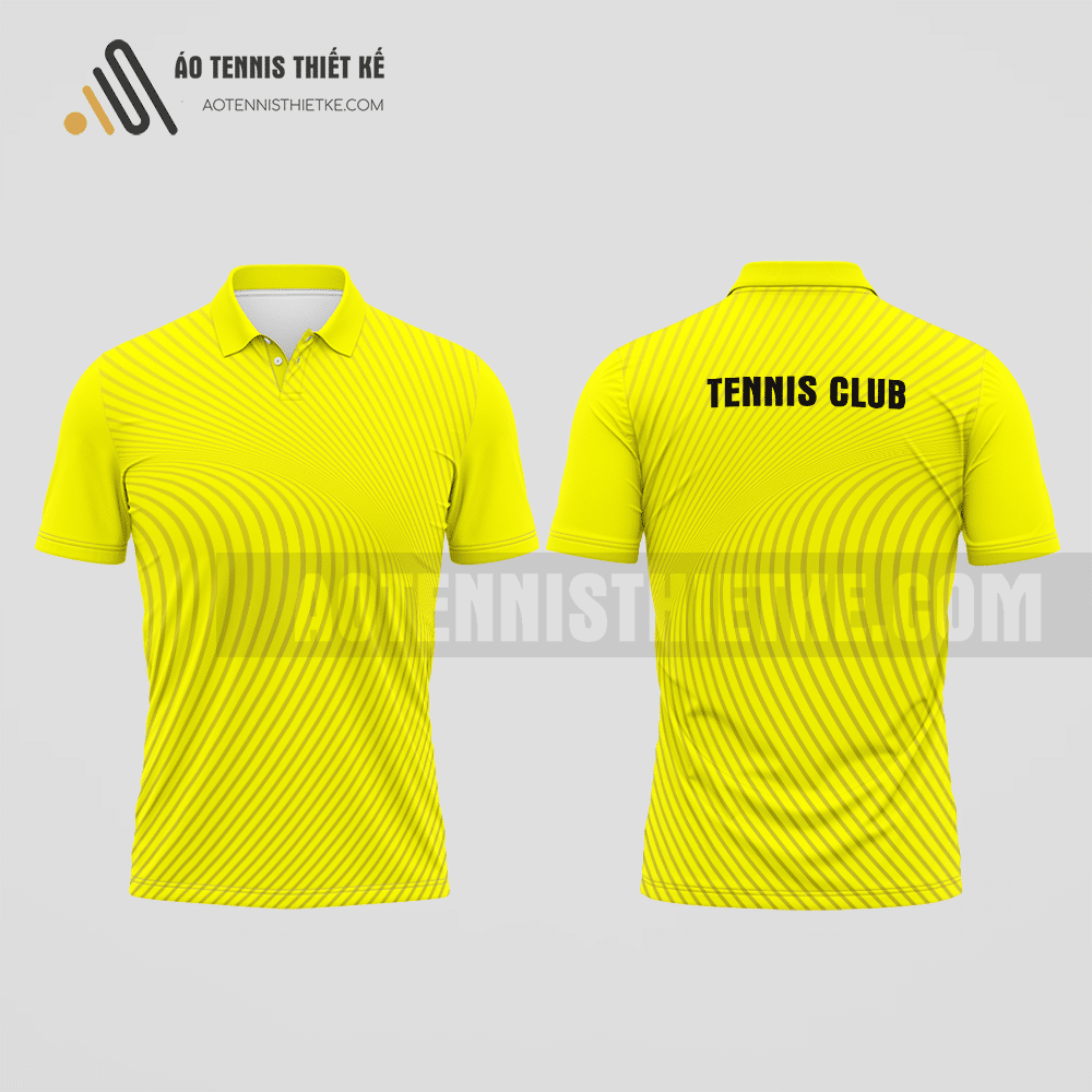 Mẫu áo quần vợt câu lạc bộ Sơn Hòa màu vàng thiết kế tiện lợi ATNTK774
