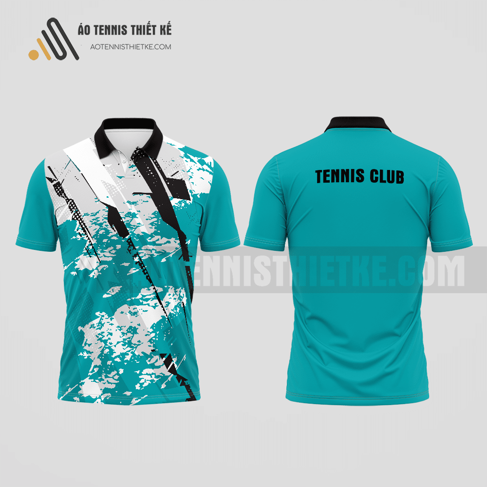 Mẫu áo tennis câu lạc bộ Hải An màu xanh lơ thiết kế giá rẻ ATNTK506