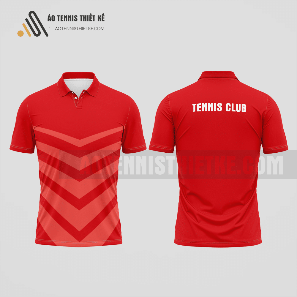 Mẫu áo tennis câu lạc bộ Hương Thủy màu đỏ thiết kế thời trang ATNTK551